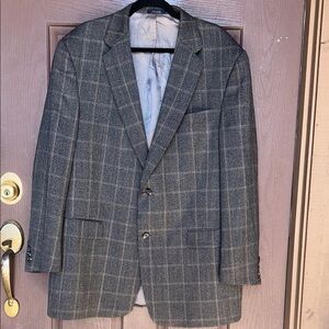 Hart Schaffner Marx Gray Checkered Blazer